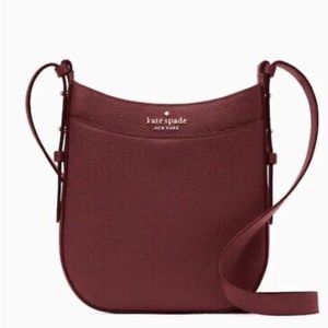 Kate Spade Leila NWOT Pebbled Leather Crossbody Handbag (Cherrywood)